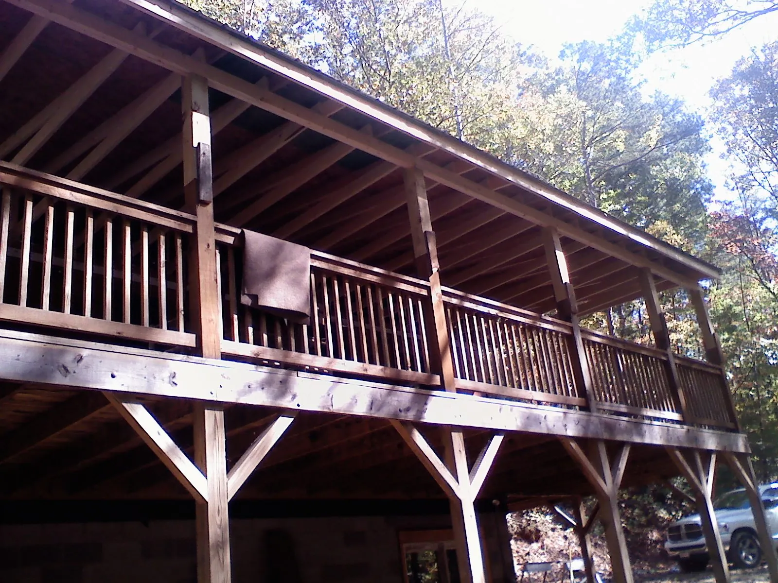 Timber framing under a new elevated porch and deck — Roof Leak Repair in Pisgah by Roofing Brothers